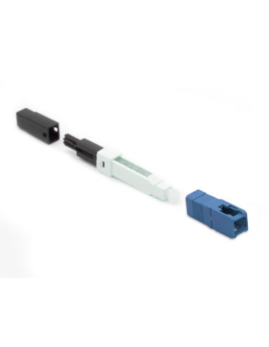 Conector mecánico Premium KeyQuick® 20 SC UPC SM 9/125 universal para cable redondo y plano de 2,0mm y 3,