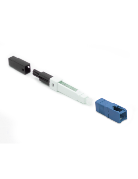 Conector mecánico Premium KeyQuick® 20 SC UPC SM 9/125 universal para cable redondo y plano de 2,0mm y 3,